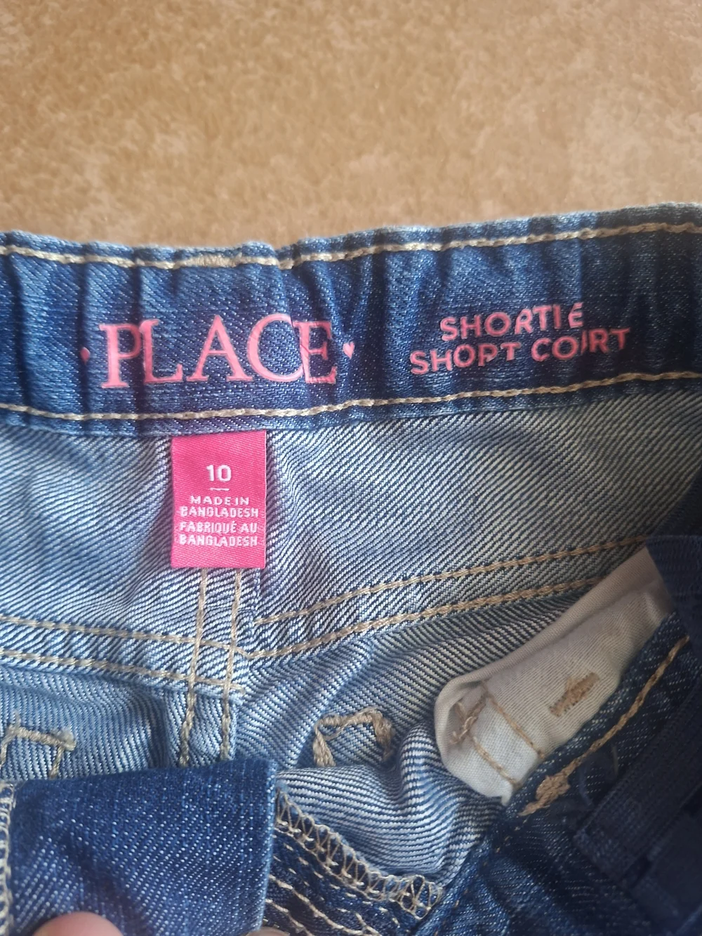 Place Girls Denim & White Shorts 3-Pack - Blue and White